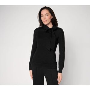 Carla Rockmore Collection Women's Top Sweater Sz L Make Your Black